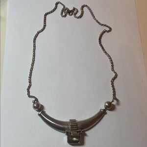 Silver statement necklace